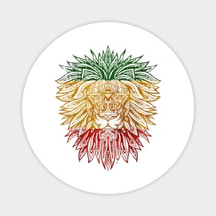 Mandala Rasta Lion Reggae Music Design Magnet